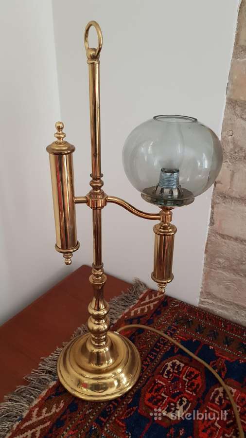 Vintažinis Jugend st. žalvarinis stalo šviestuvas - nuotraukos Nr. 9