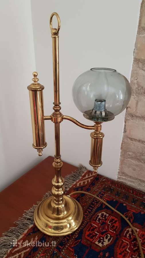 Vintažinis Jugend st. žalvarinis stalo šviestuvas - nuotraukos Nr. 20