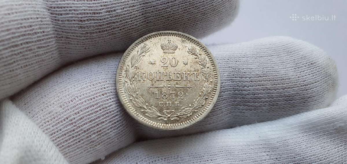 1872 20 kapeiku Unc , su kalyklos blizgesiu