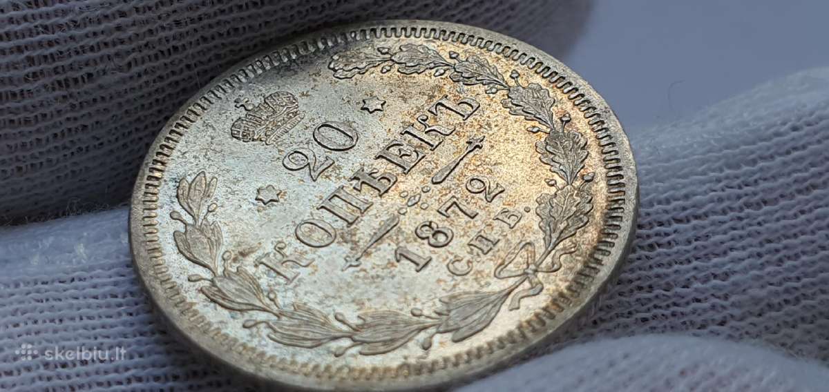 1872 20 kapeiku Unc , su kalyklos blizgesiu - nuotraukos Nr. 2