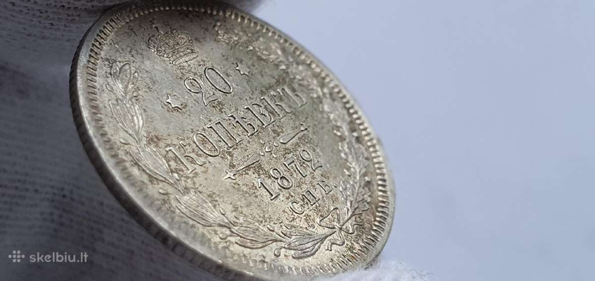 1872 20 kapeiku Unc , su kalyklos blizgesiu - nuotraukos Nr. 7