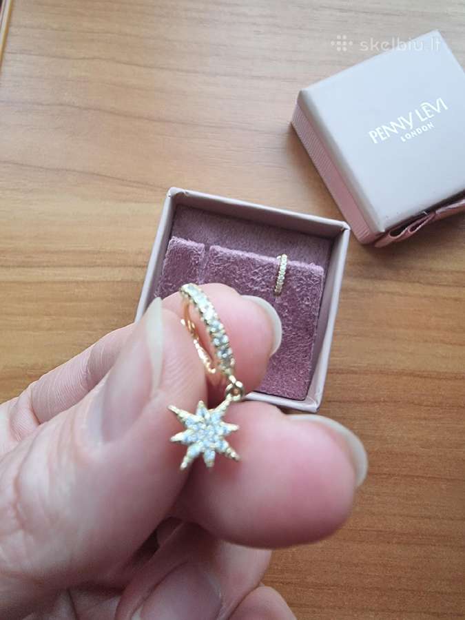 Penny levi paauksuoti auskarai