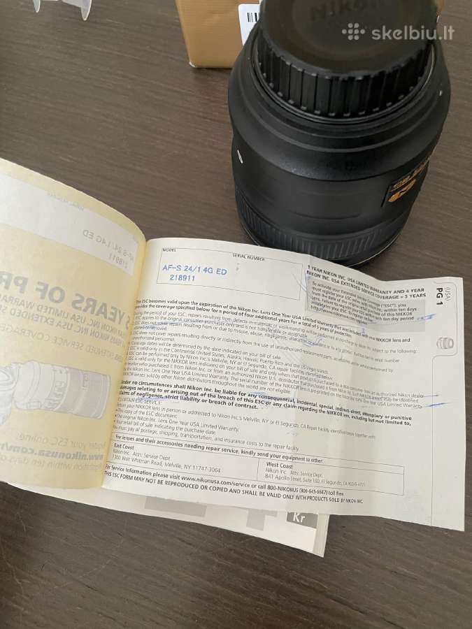 Nikkor 24 mm f/1.4 g ed - nuotraukos Nr. 3