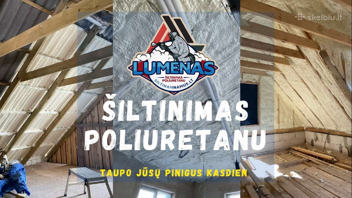 Poliuretano putos, Stogo, Perdangos Šiltinimas - nuotraukos Nr. 13