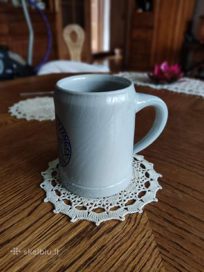 Keramikinis alaus bokalas, vokiškas, 0,5 l