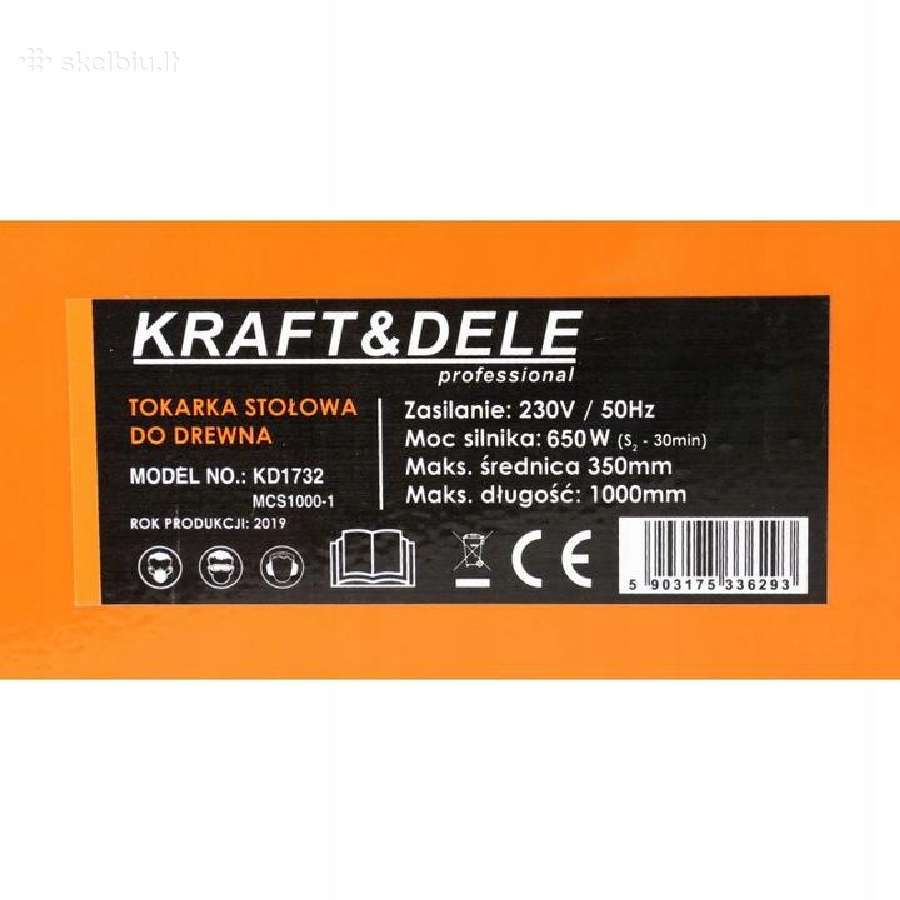 Medžio tekinimo staklės 1000mm 650w Kraftdele Kd - nuotraukos Nr. 4