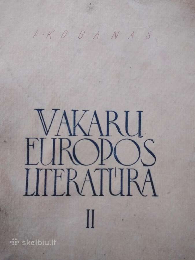 1948 m, Vakarų Europos literatūra 2 tomas