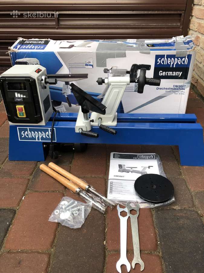 Scheppach medienos tekinimo staklės 500mm +priedai