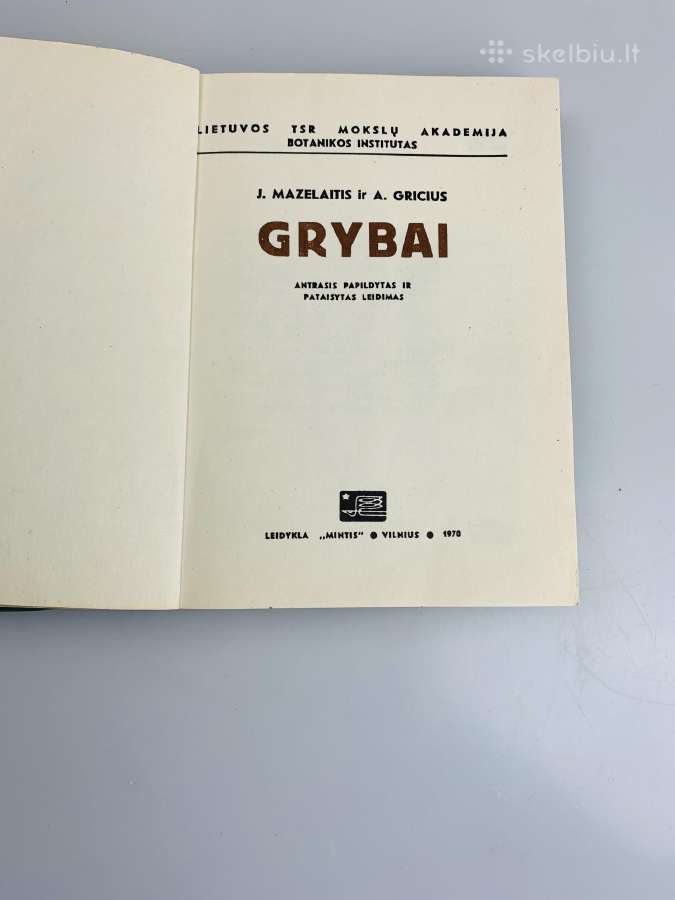 Knyga Grybai 1970m - nuotraukos Nr. 2