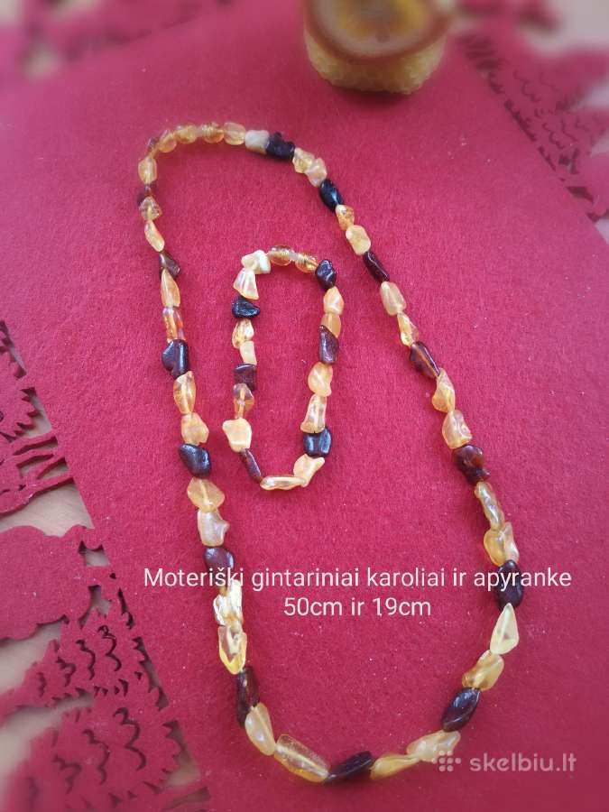 Gintarinis komplektas moteriai