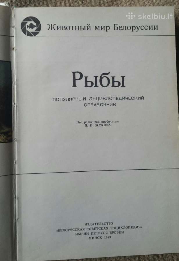 1989 populiarus enciklopedinis žuvų vadovas Жуков - nuotraukos Nr. 3