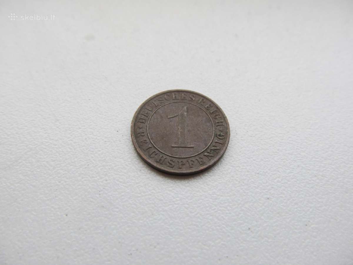 1 reichspfennig , Vokietija ,1930 A ,1931 E, 1935e - nuotraukos Nr. 5