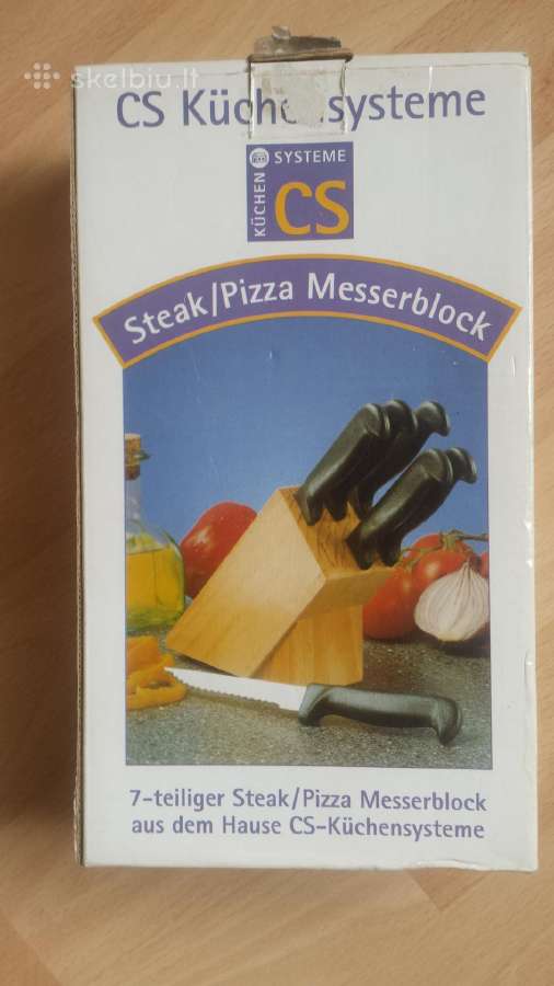 Nerudijancio plieno steiko/picos peiliu komplekt.