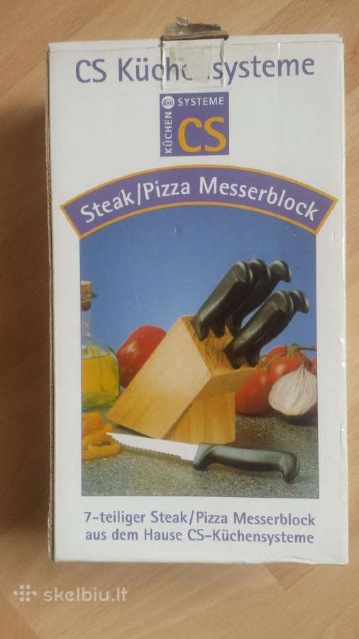 Nerudijancio plieno steiko/picos peiliu komplekt. - nuotraukos Nr. 4