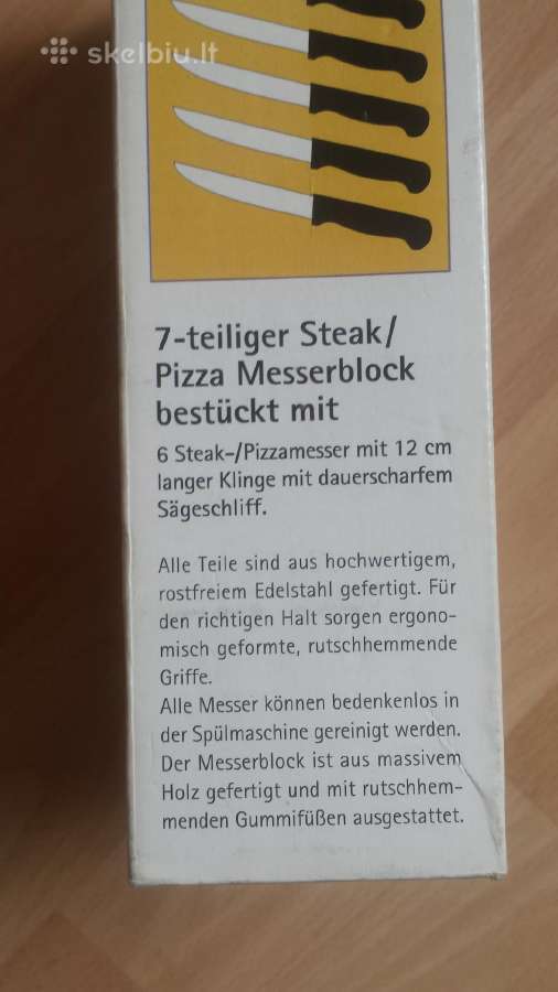 Nerudijancio plieno steiko/picos peiliu komplekt. - nuotraukos Nr. 5
