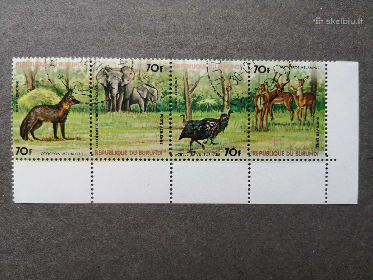 Fauna. Burundi. Serija iš 4 p.ž.