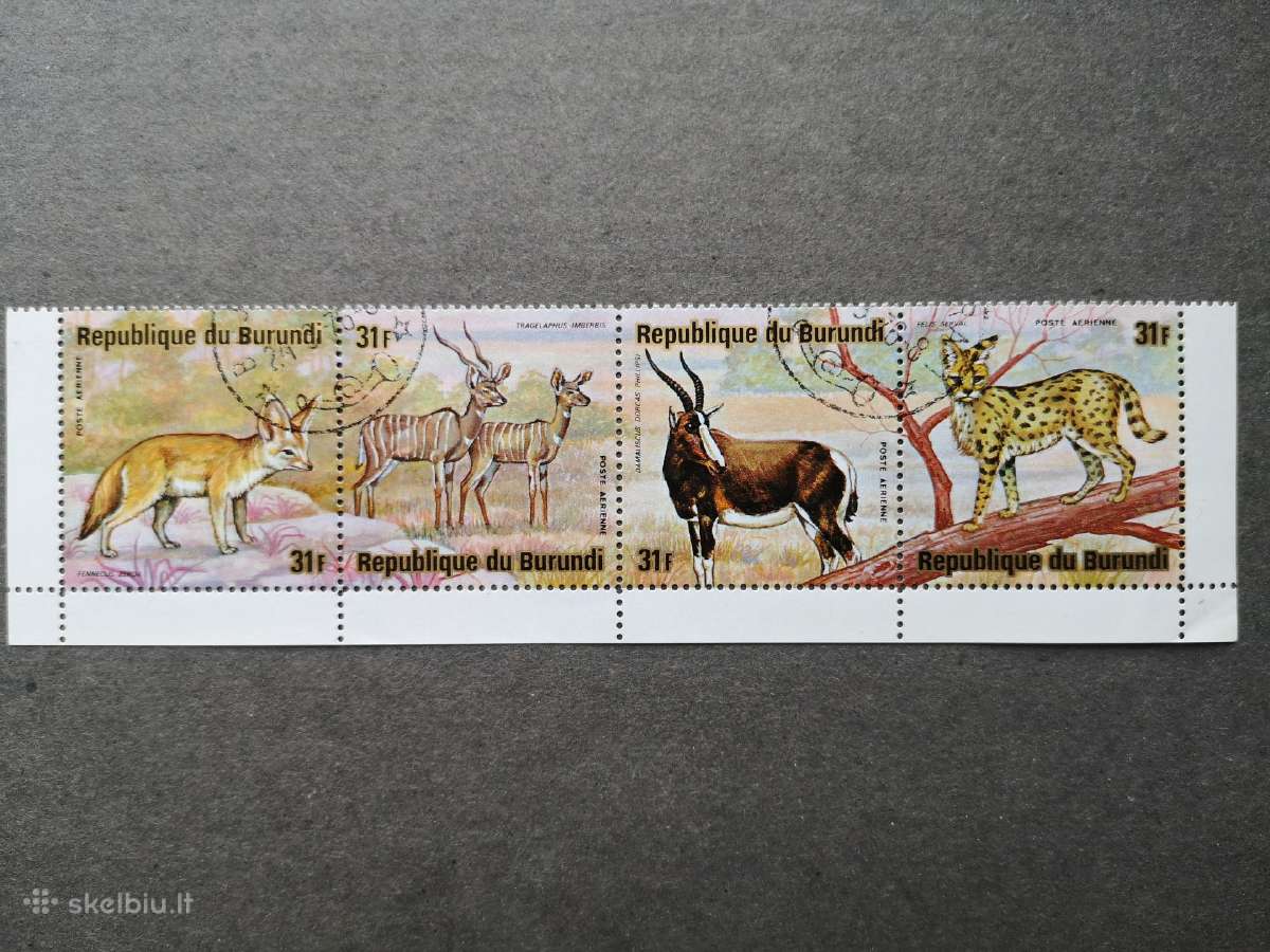 Fauna. Burundi. Serija iš 4 p.ž.