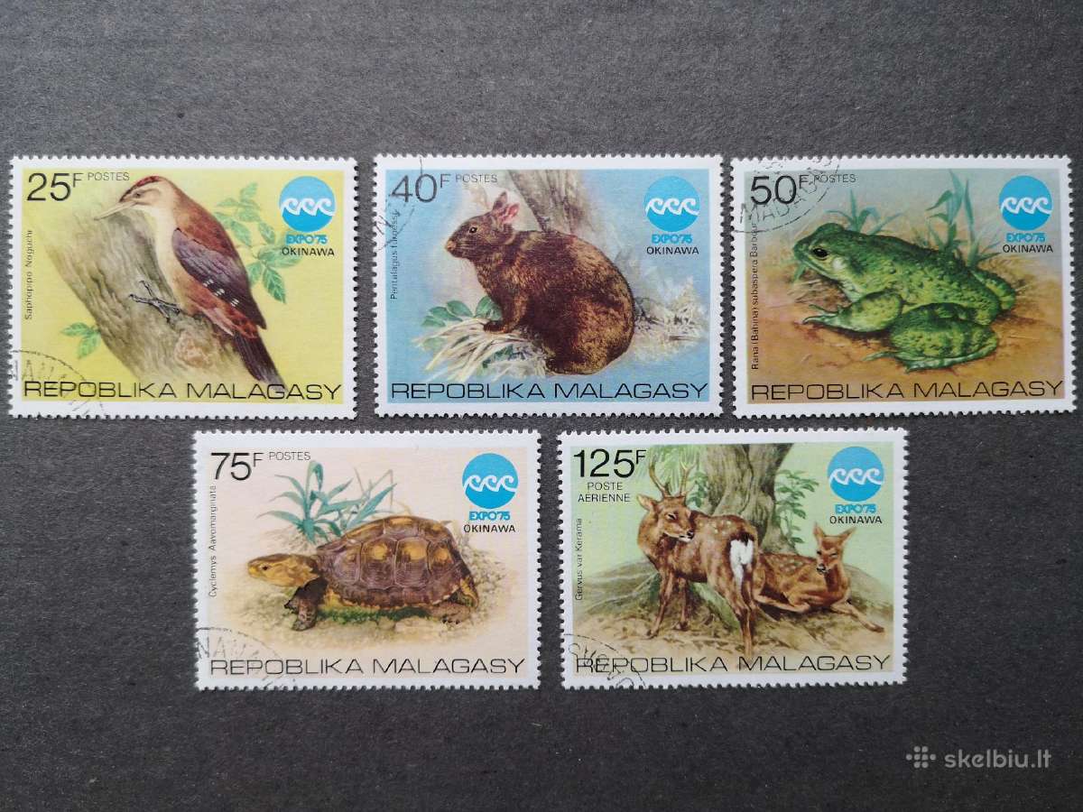 Fauna. Madagascar. Serija iš 5 p.ž.