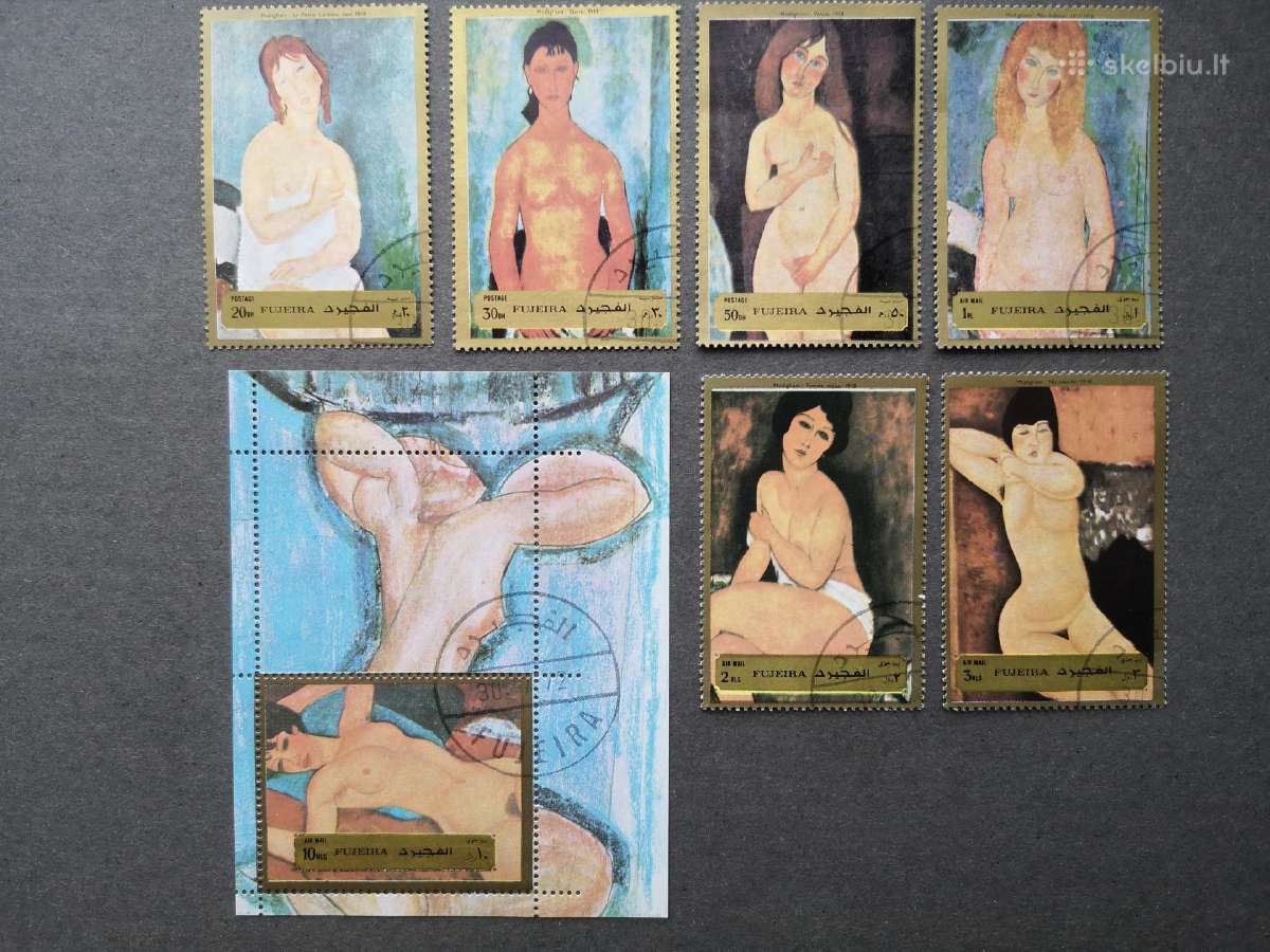 Menas. Modigliani. Fujeira. 6 p.ž. ir blokas