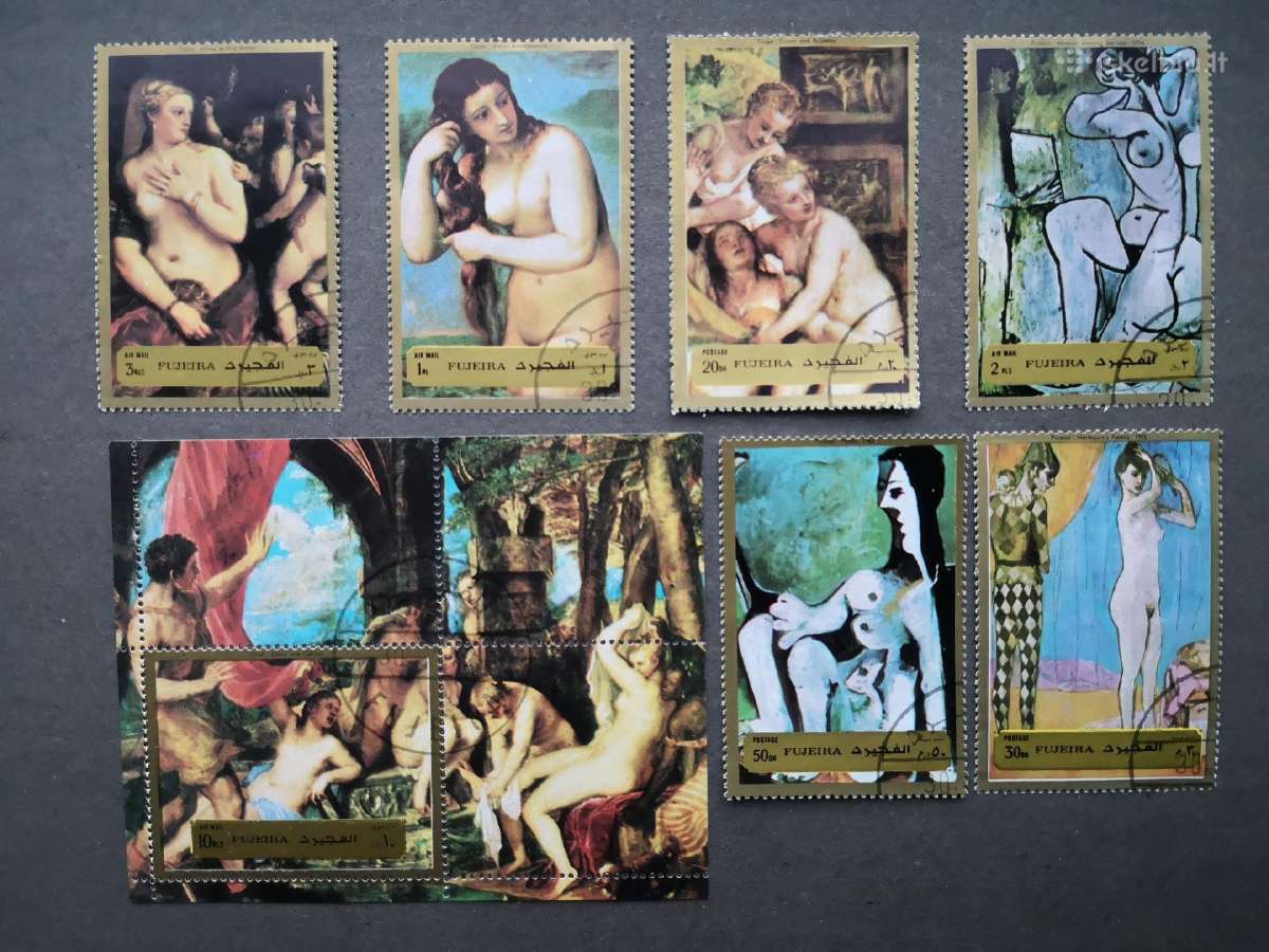 Menas.fujeira. Tiziano. Picasso. 6 p.ž. ir blokas