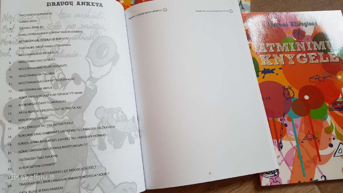 Atminimų knygelė, tinkama išleistuvių dovanoms - nuotraukos Nr. 4