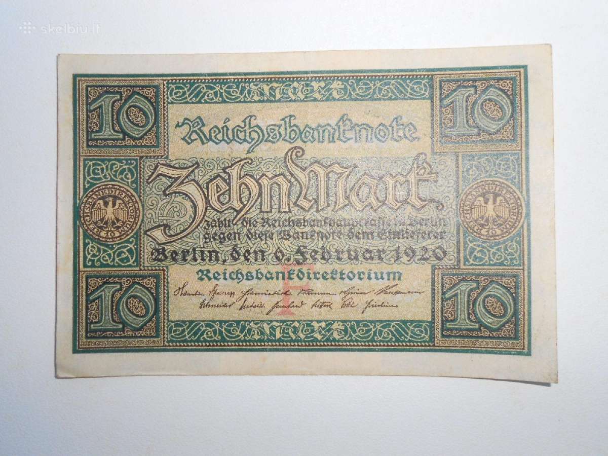 10 markių 1920m a'unc