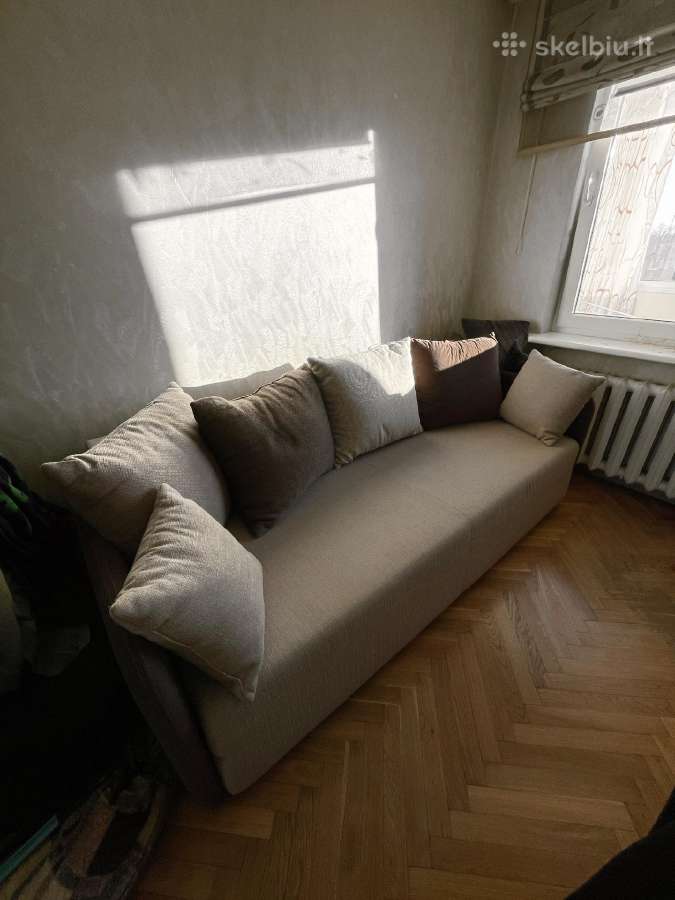 Šviesiai ruda kreminė sofa dvigulė - nuotraukos Nr. 6