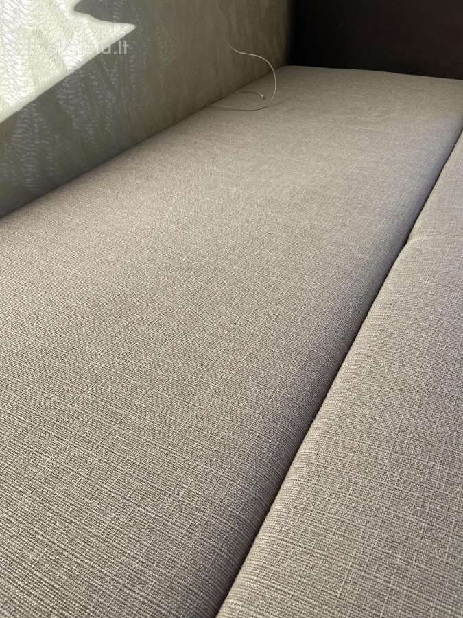 Šviesiai ruda kreminė sofa dvigulė - nuotraukos Nr. 9