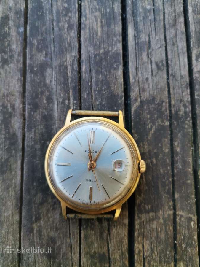 Cadran De Montre Poljot 2609H En Laiton, Couleur Noir/rouge - Occasion