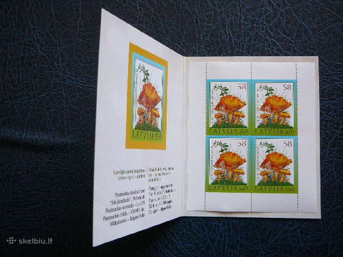 Grybai Latvija 2007 Mnh llt708b