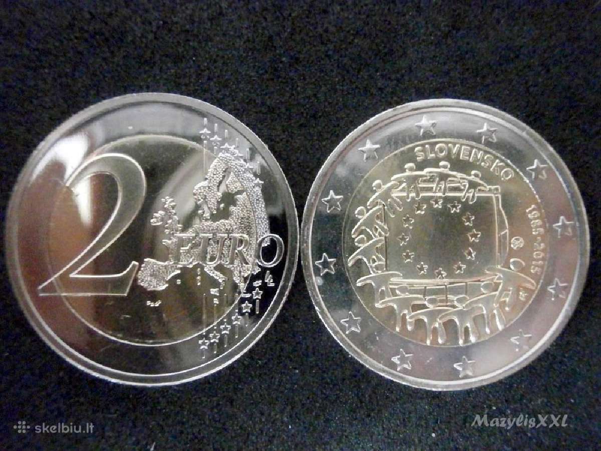 Proginės Euro monetos 2015 m. "Europos vėliava" - nuotraukos Nr. 7