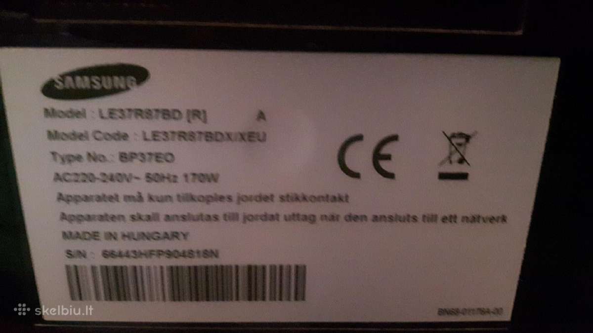 Televizorius Samsung Le37r87bdx - nuotraukos Nr. 2