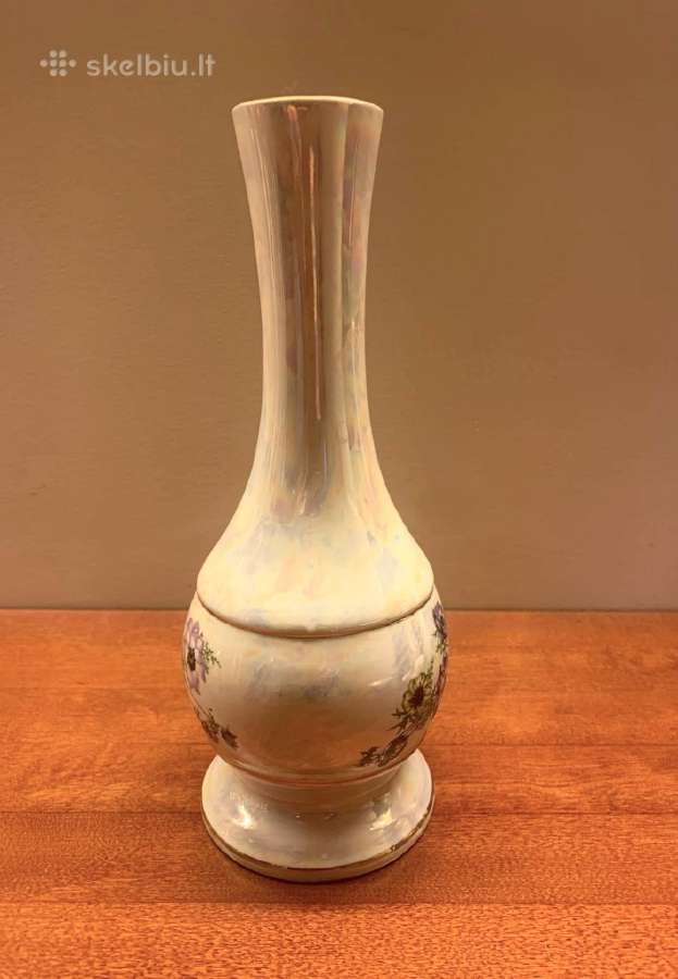 Antikvarinė porcelianinė paauksuota vaza - nuotraukos Nr. 2