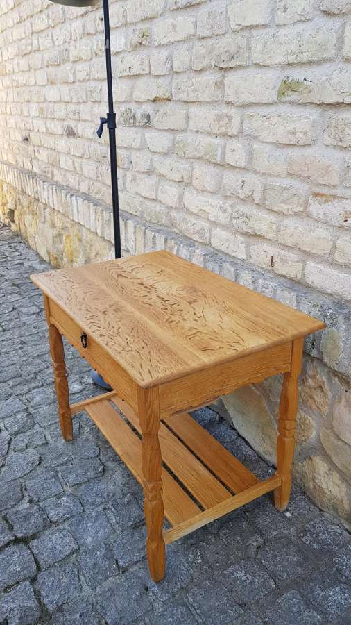 Vintažinis mid century kėnio masyvo staliukas - nuotraukos Nr. 9