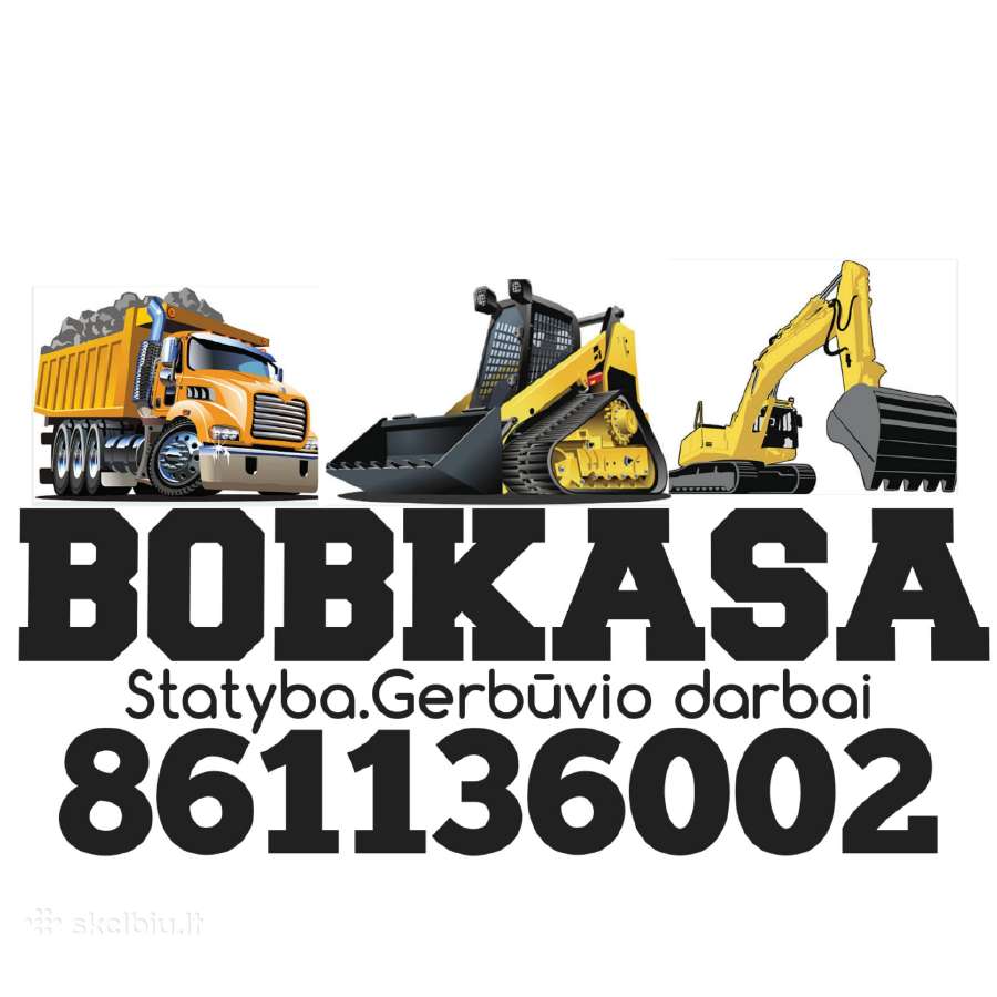 Keliu,aikšteliu,vejos irengimas,bobcat nuoma