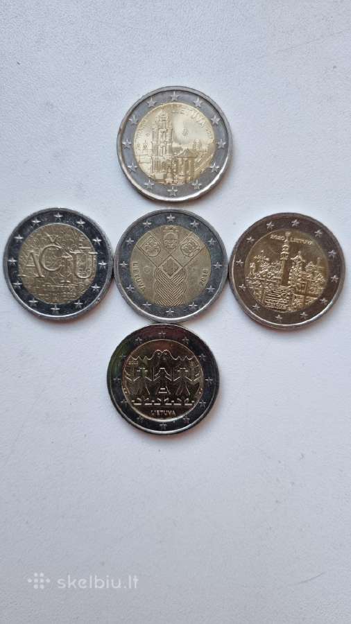 Lietuviškos apyvartinės 2€ monetos po 4€ - nuotraukos Nr. 2