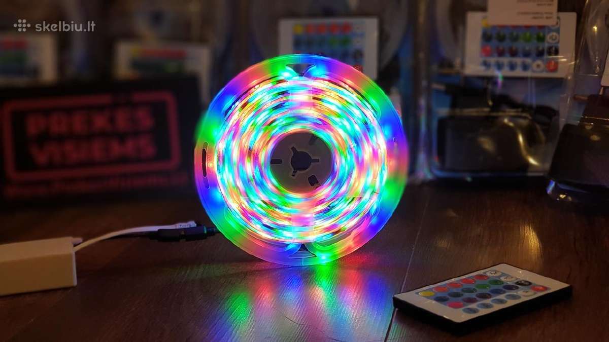 LED juosta 5m atspari drėgmei Rgb su valdymo pultu - nuotraukos Nr. 20