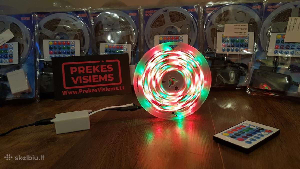 LED juosta 5m atspari drėgmei Rgb su valdymo pultu - nuotraukos Nr. 21