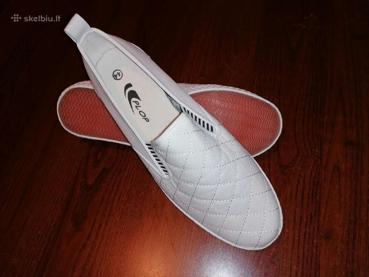 Bateliai nauji balti, vidpadis 27,5cm - nuotraukos Nr. 7