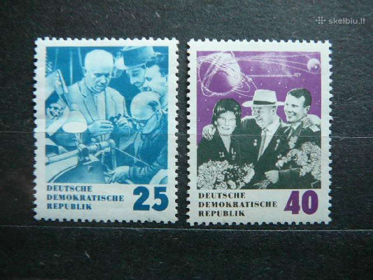 Kosmosas Gagarinas Vokietija Dem. 1964 Mnh vdm1020