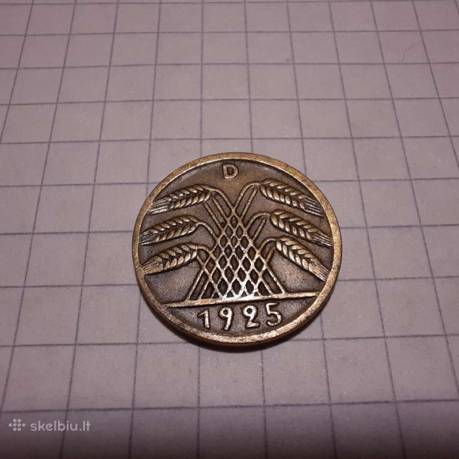 5 reich pfennig 1924-1925 N017 - nuotraukos Nr. 4