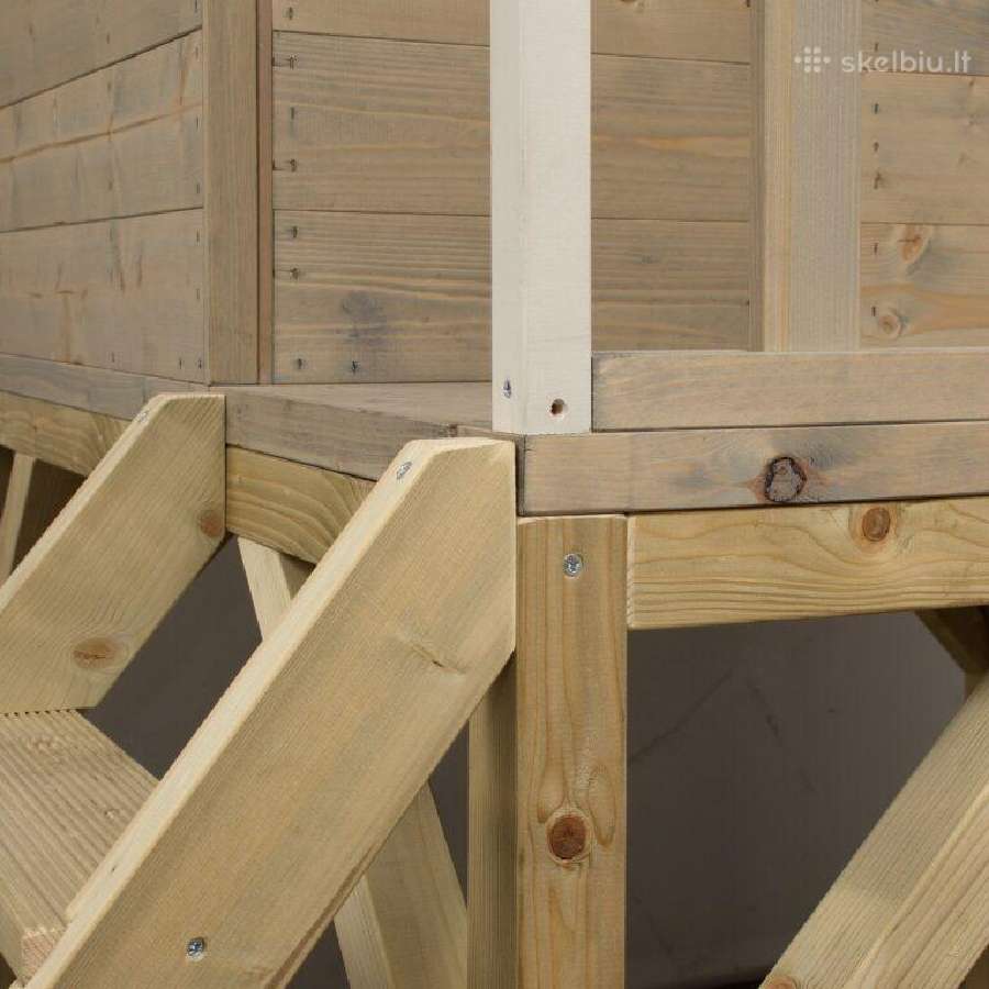 Medinis namelis su čiuožykla, vaikų namelis - nuotraukos Nr. 6