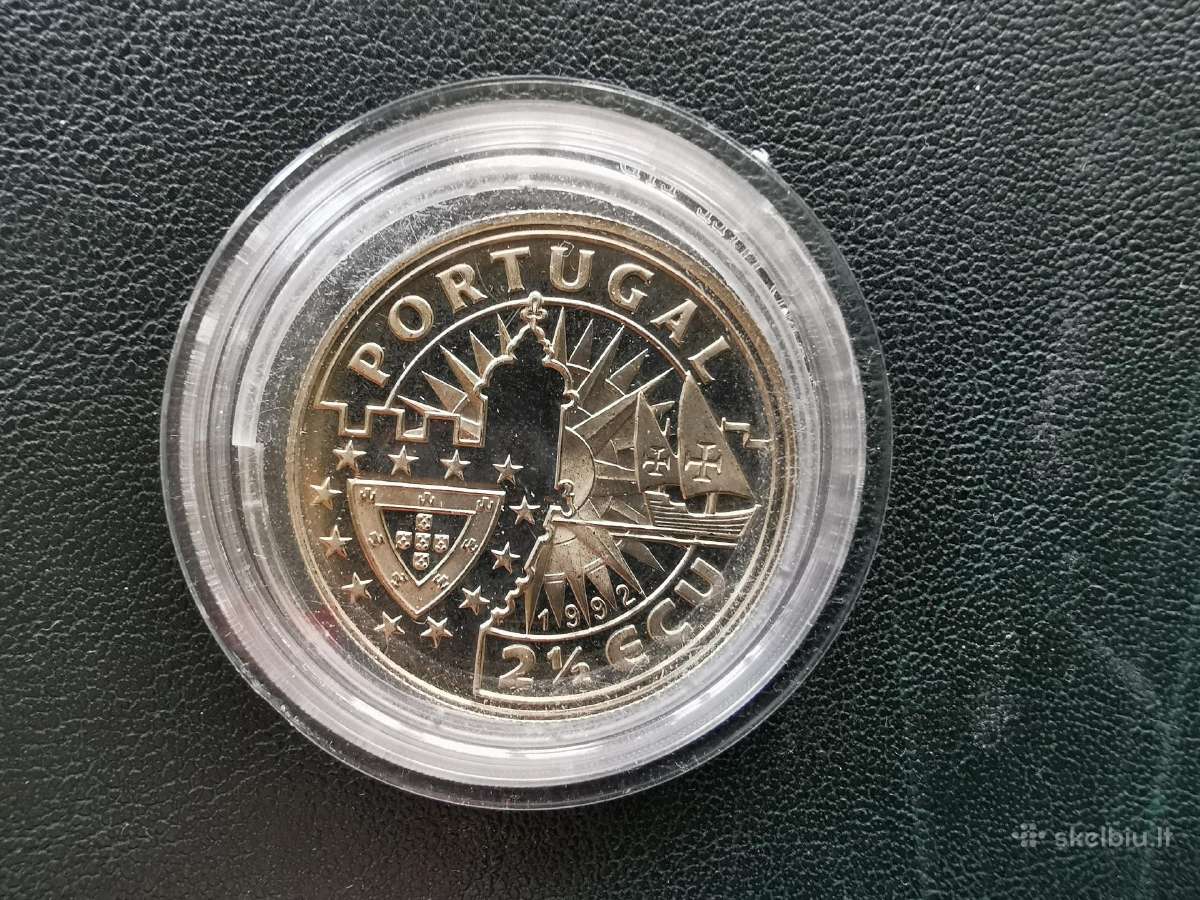 Portugalija 1992m, 2 1/2 Ecu Laivas - nuotraukos Nr. 2