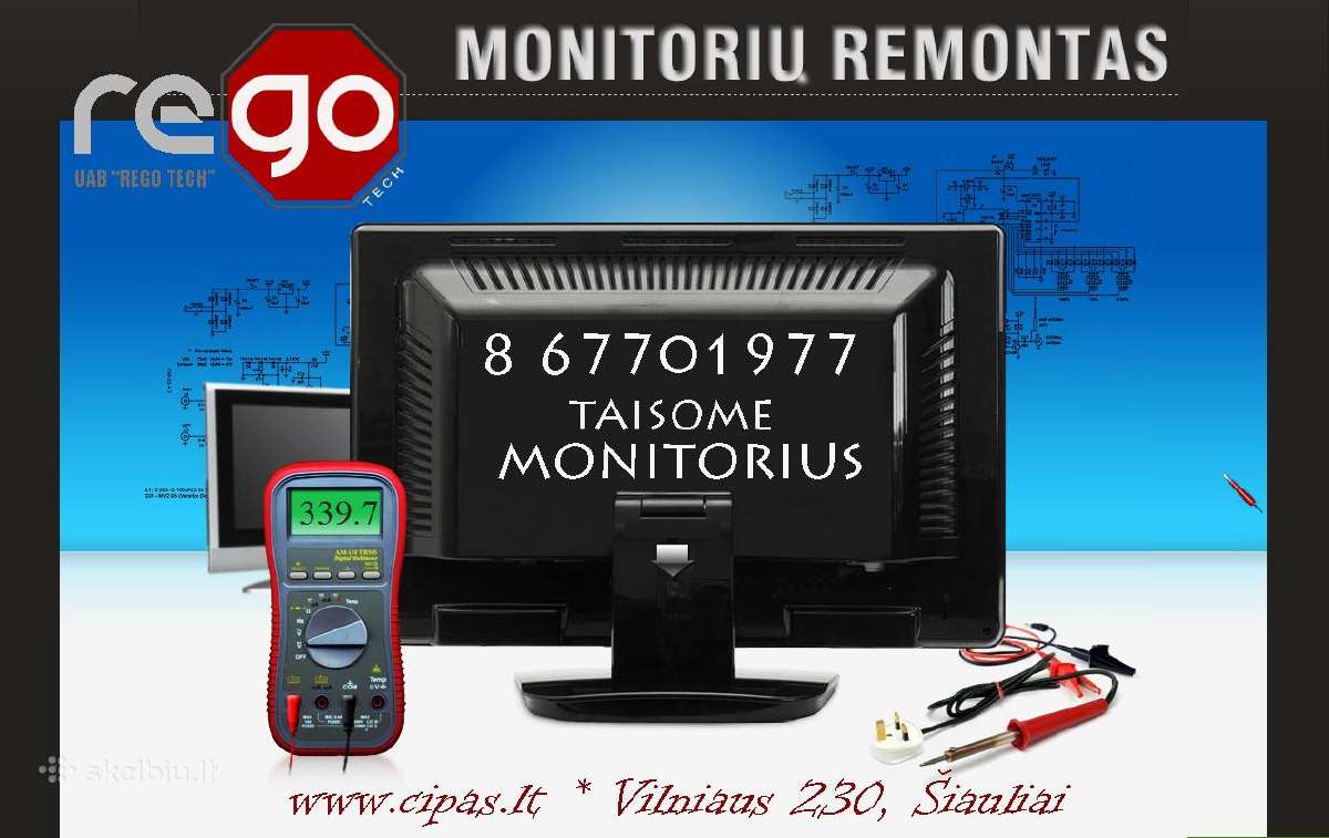 Sparčiausias, Patikimas LCD/LED monitorių remontas