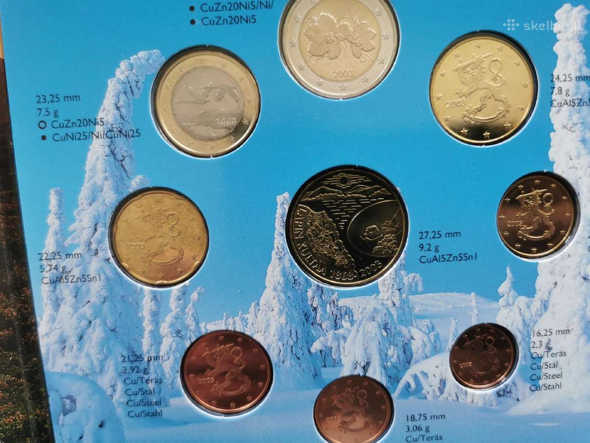 Suomija 2003m Bu rinkinys su medaliu - nuotraukos Nr. 4