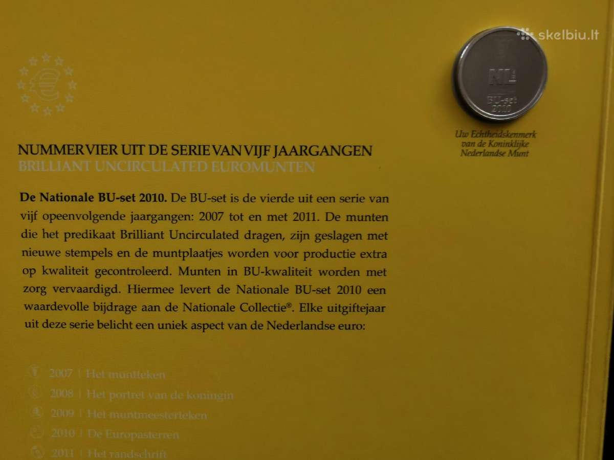 Nyderlandai 2010m Eurų Bu rinkinys - nuotraukos Nr. 2