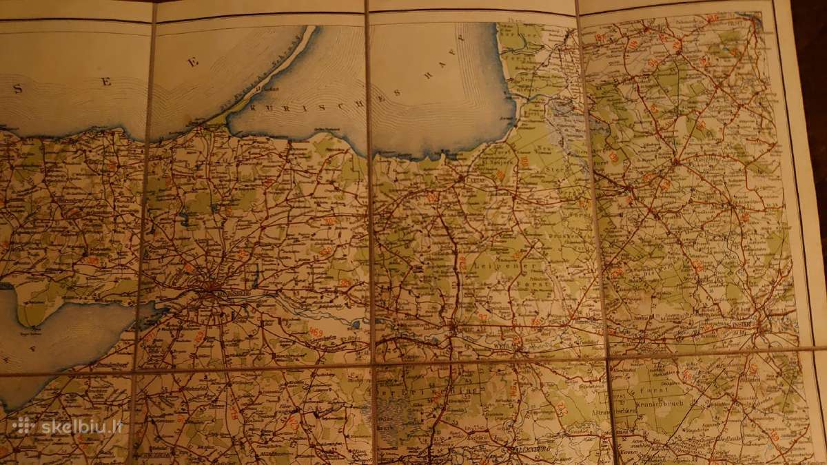 1910 m. Konigsberg originalus žemėlapis - nuotraukos Nr. 3