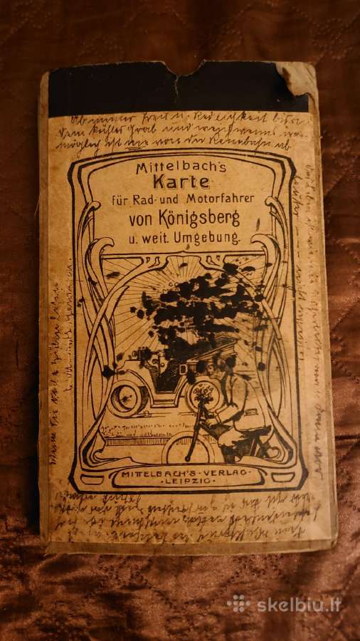1910 m. Konigsberg originalus žemėlapis - nuotraukos Nr. 8