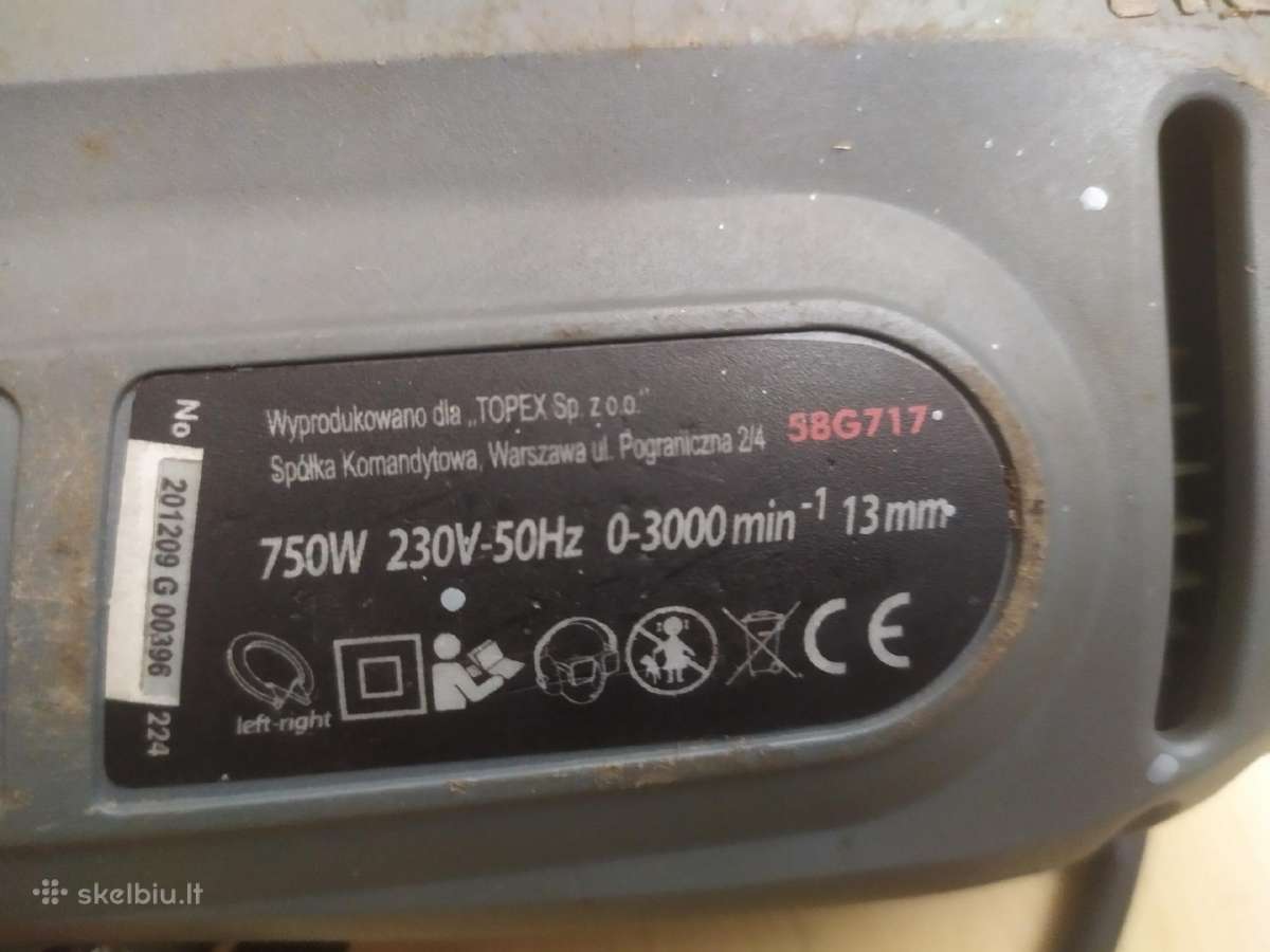 Elektrinis gręžtuvas graphite 58g717 - nuotraukos Nr. 5