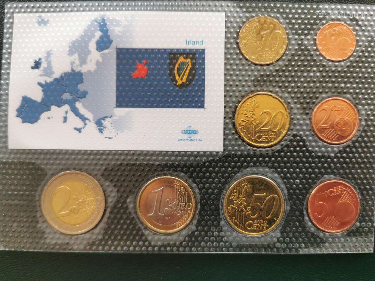 Airija 2002m Euro rinkinys Unc - nuotraukos Nr. 2